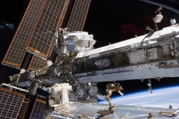 The AMS mounted on the International Space Station. Credit: NASA