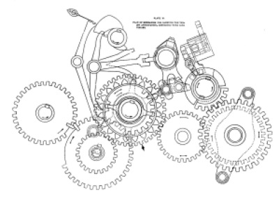 Mechanism from Babbage's Analytical Engine for carrying the tens by anticipation